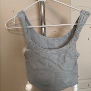 Light Blue Ribbed Women's Top